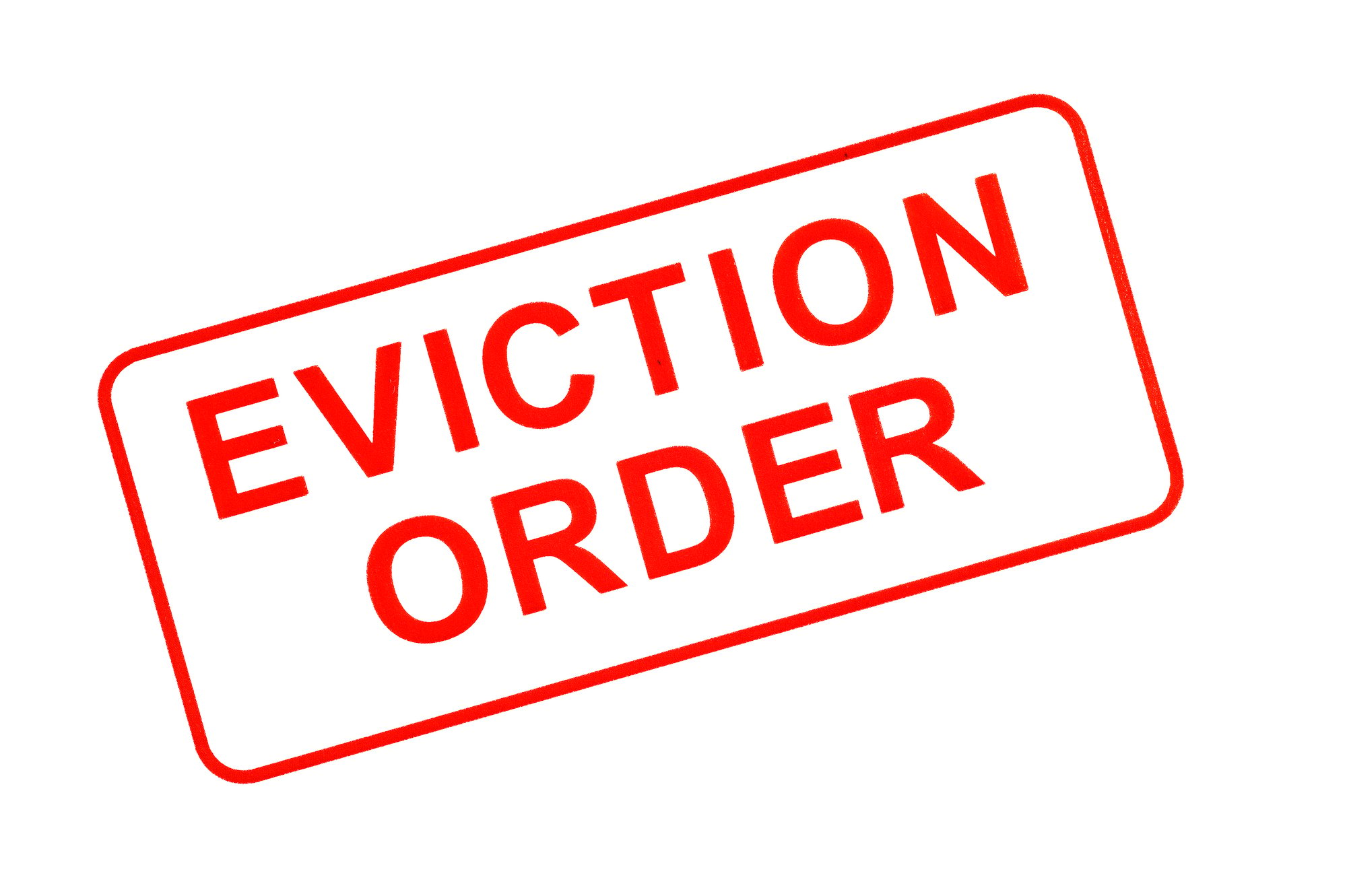EVICTION ORDER Stamp In Red On White Background