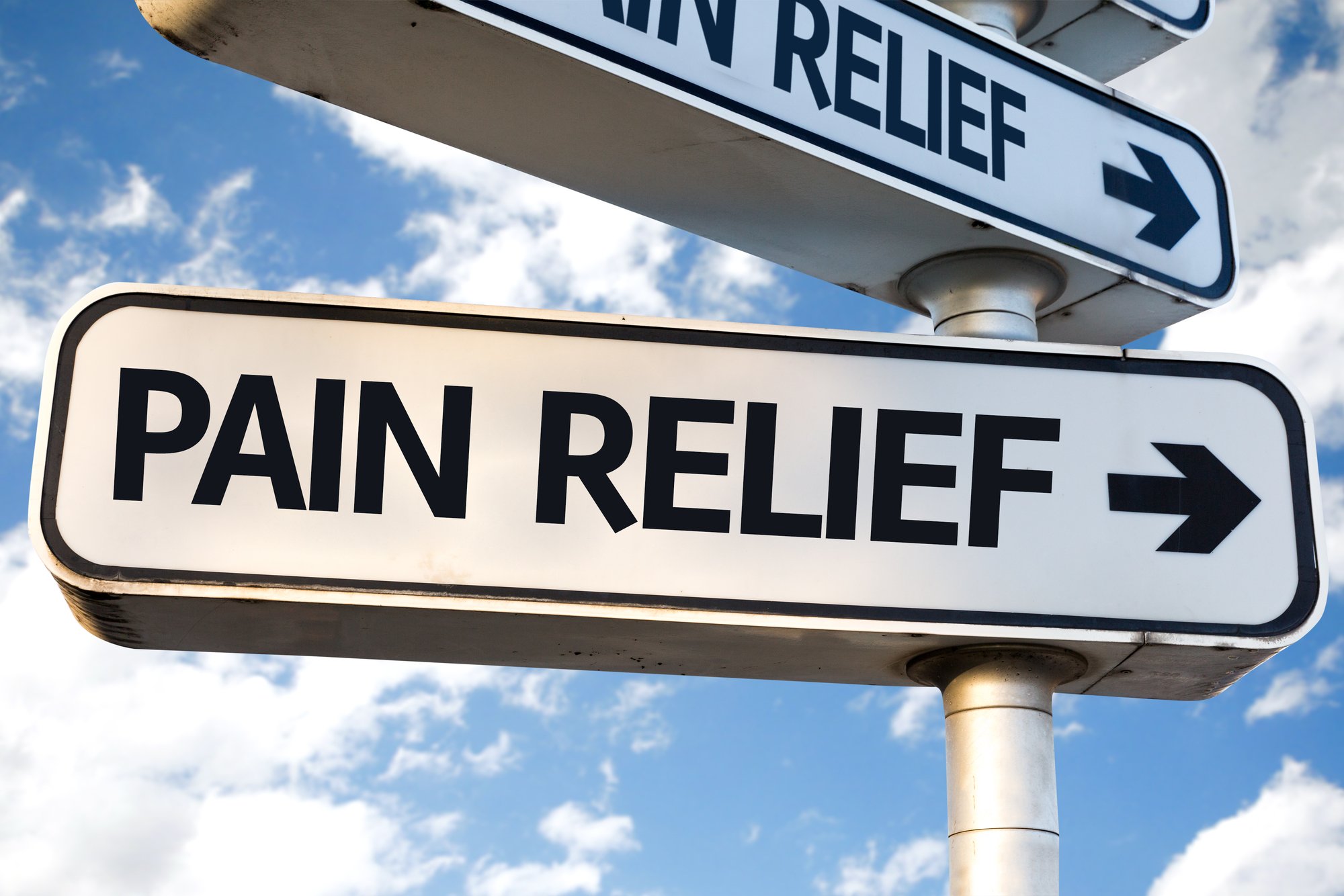 Pain Relief direction sign